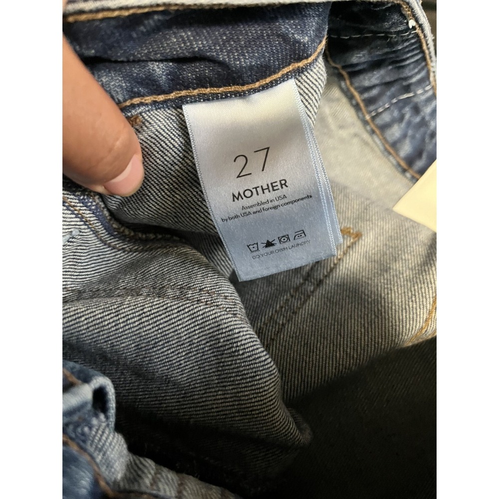 Mother Superior Private Zip Pocket Ankle Jeans Dark Wash High Rise Utility 27 - Picture 7 of 8